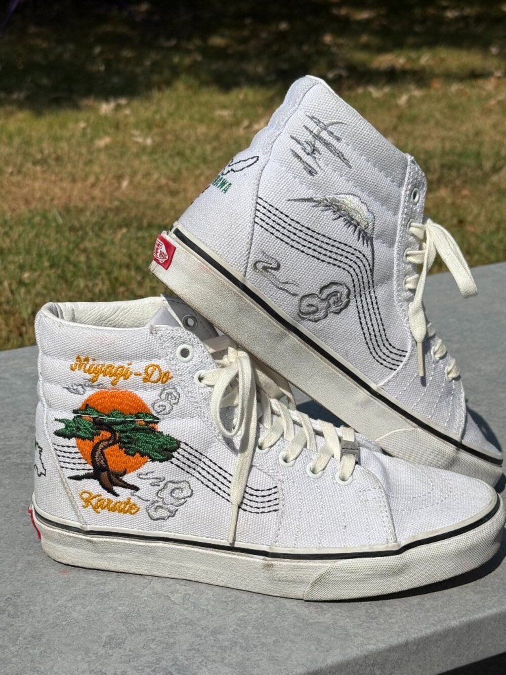 Vans x Cobra Kai Sk8-Hi Miyagi Do Men's 8.5 Women's 10 White Y2K Streetwear 4213